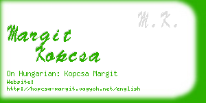 margit kopcsa business card